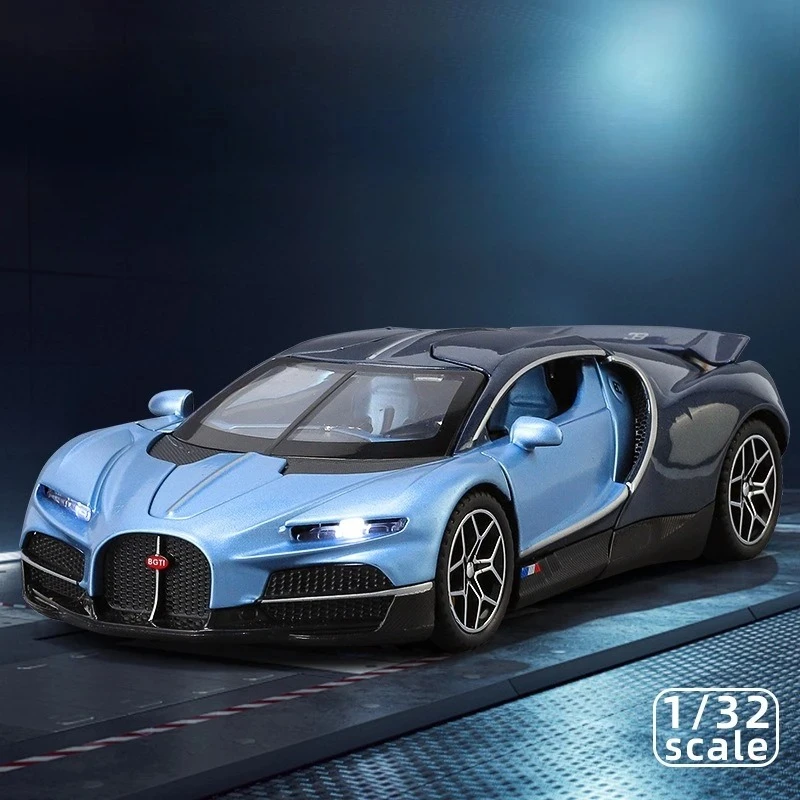 1:32 Tourbillon Car Model Alloy Diecast Toys Doors Opened Sound Light Pull Back Miniature Model Office Table Ornaments