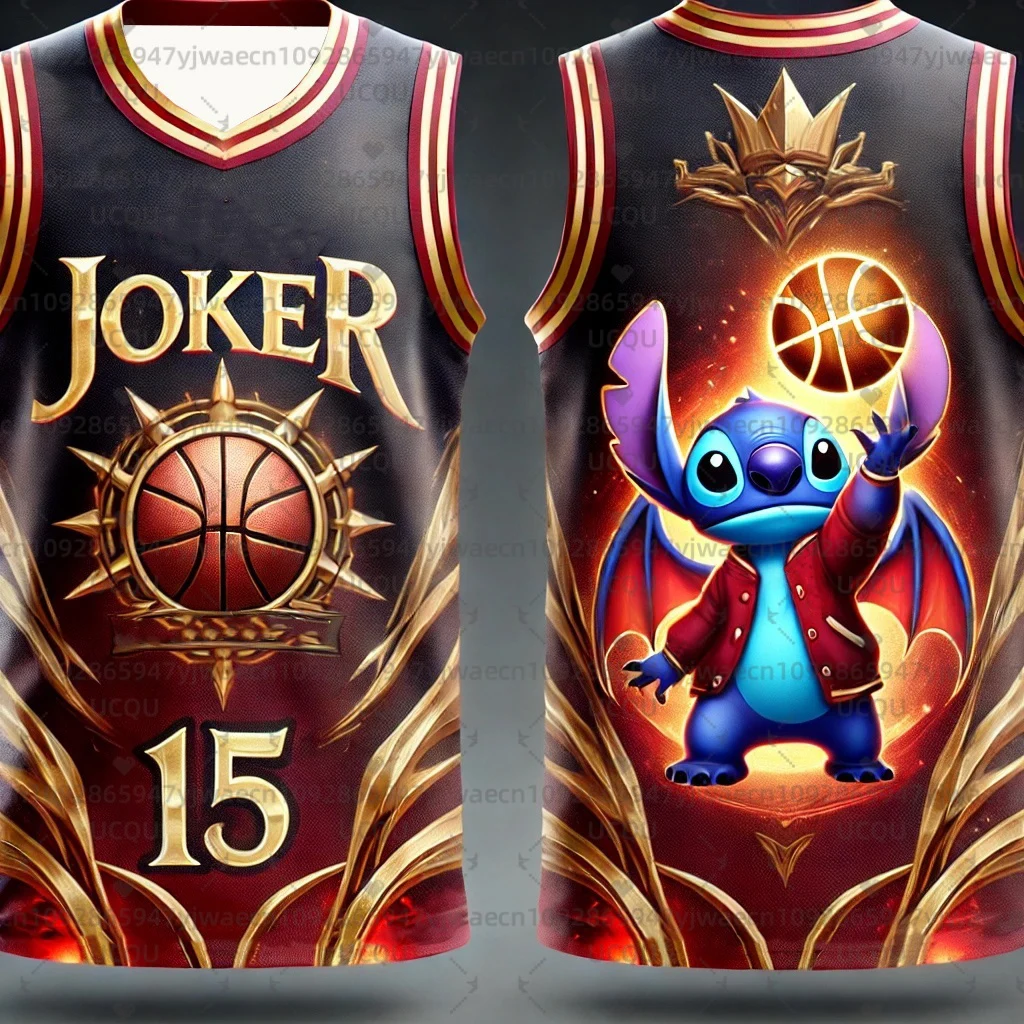 صيف جديد بنات نساء ثلاثية الأبعاد مطبوعة غرزة بنين تدريب الرجال الرياضة سترة دون أكمام رقم 15 جوكر كرة السلة تانك القمم تي شيرت #6