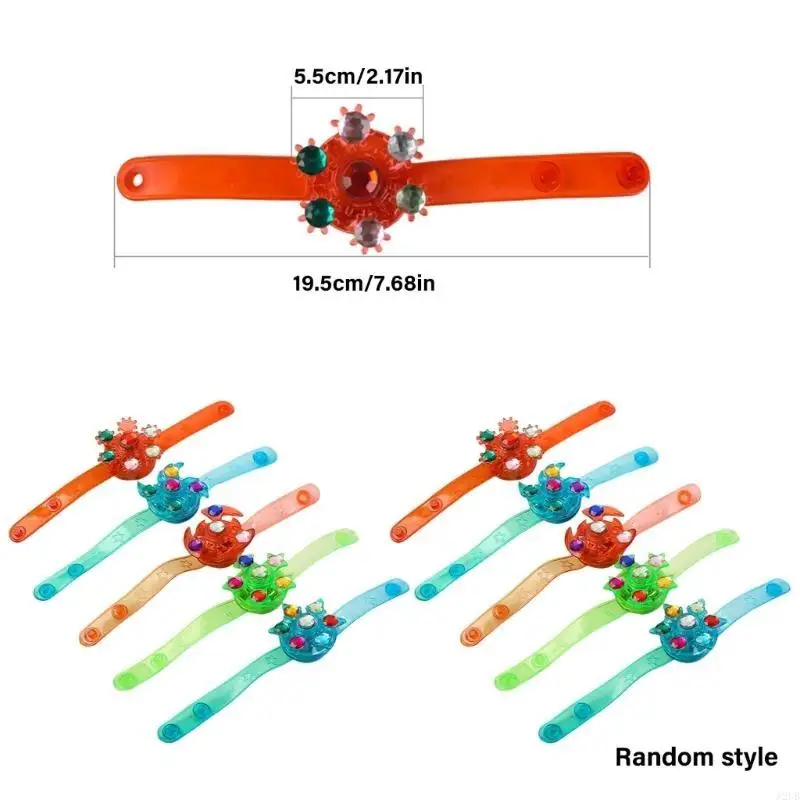 حزمة من 10 أساور Glow Tops Creative Spin for Plasse Supplies و Event A2UB