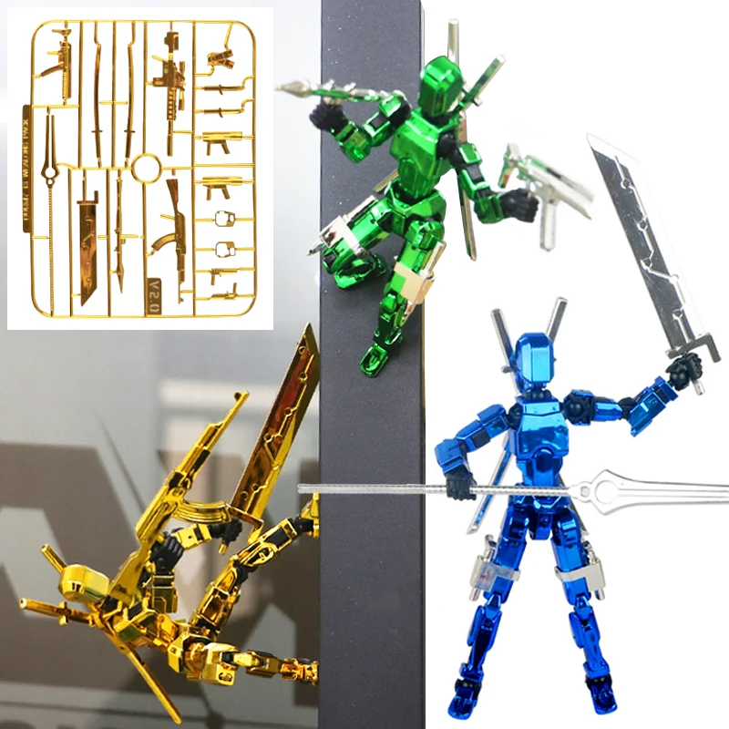 13 Action Figure Titan Multi-Jointed Movable Shapeshift Robot T13 Action Mannequin Character and Dog Figure Toys gifts for kids