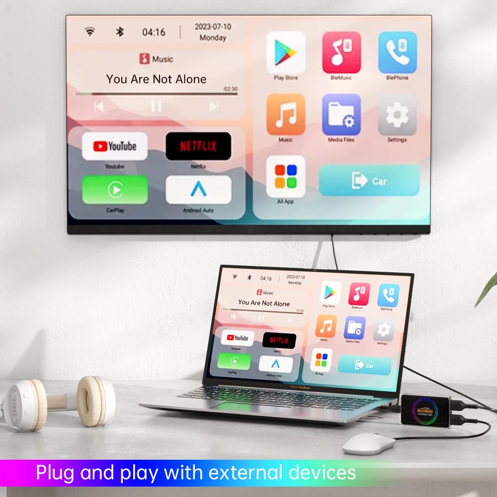 OEM ODM Лучший Android Car Play AI Box Беспроводной адаптер Carplay Dongle Устройство проводное к беспроводному Carplay