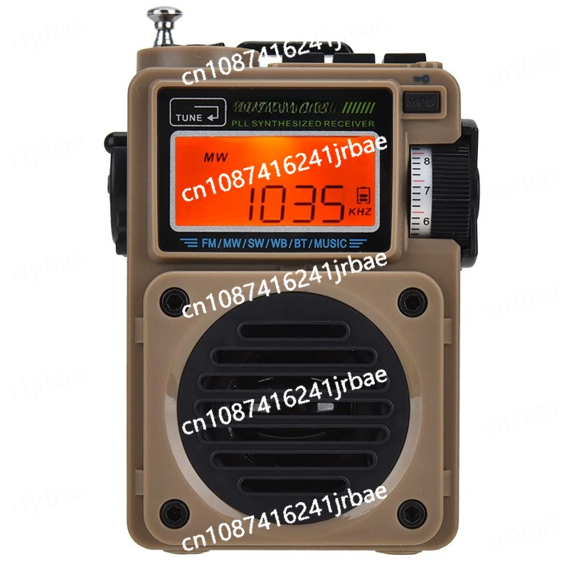 Upgraded Full Band Radio Portable FM/MW/SW/WB Radio Receiver Bluetooth 5.0 Speaker TF Music Player Support Alarm Clock