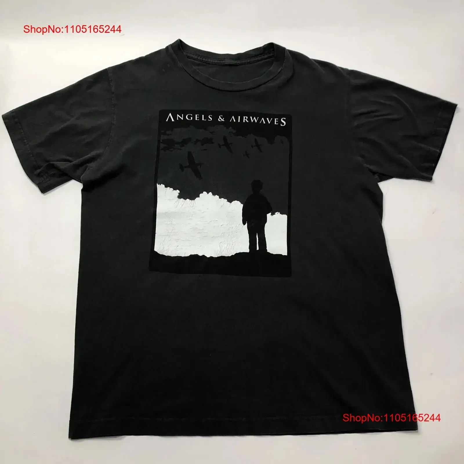 Angels Airwaves Band Logo size M Medium Gray T Shirt Merch Tom DeLonge AVA vintage Washed Unisex Soft Breathable Stylish