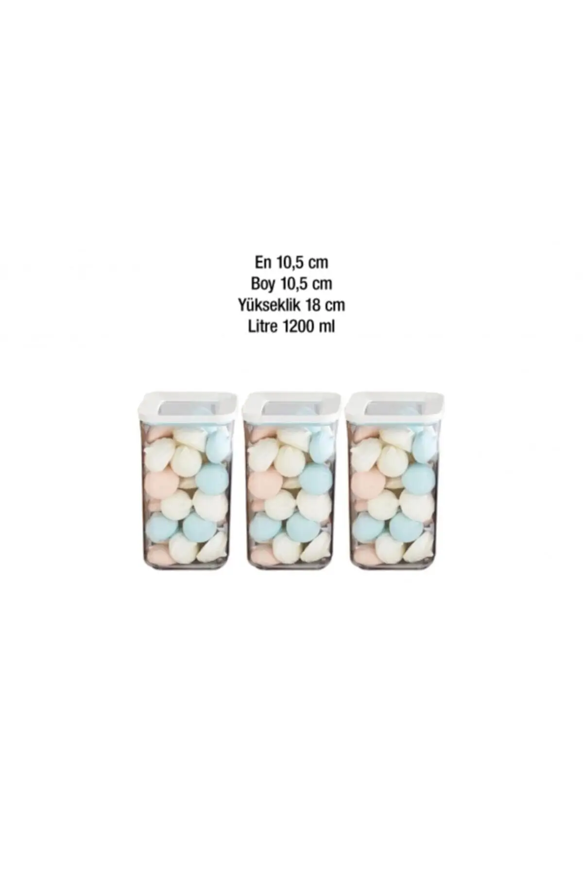 

DOLBOVI transparent 1200 ml storage container 12 pcs