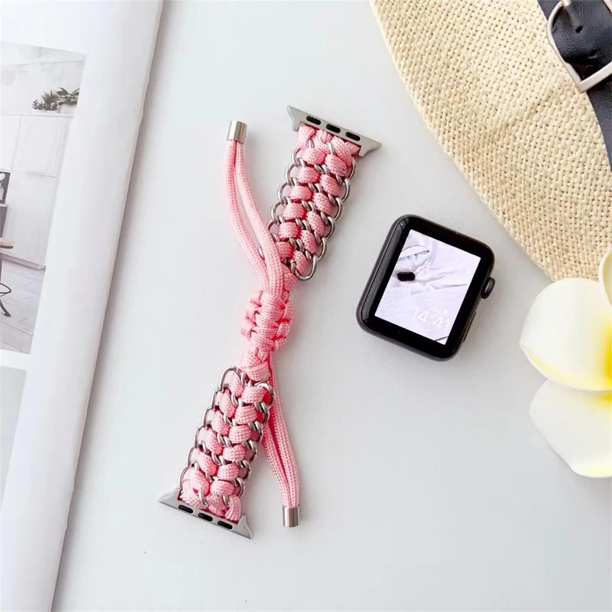 Cinturino per orologio in acciaio inossidabile per gioielli per iWatch serie 10/9/8/7/6/5 cinturino per orologio da polso alla moda 42/44/45/46/49 mm 38/40/41 mm_voghion.com