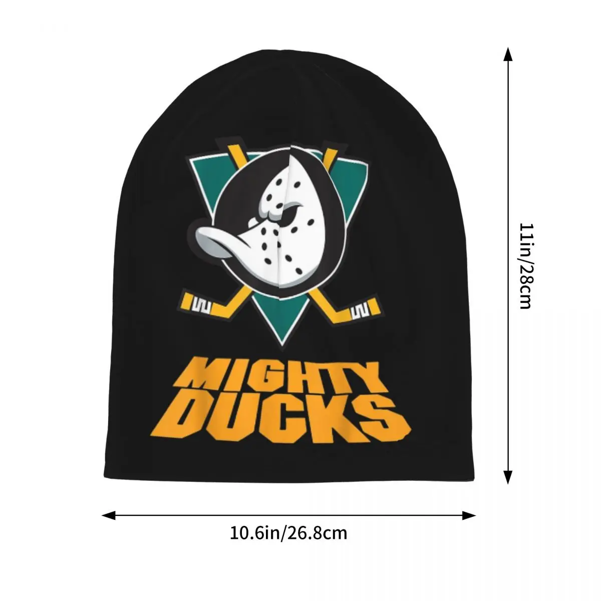 جرافيك البط الفنون مايتي أوف أنهايم هوكي Skullies قبعة صغيرة دافئة الخريف الشتاء في الهواء الطلق قبعة محبوك بونيه قبعات الكبار