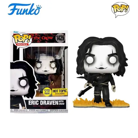 The Crow Eric Draven Figure Desktop Decor Q Version Noctilucent Sculpture Doll Toy Funko Pop Collect Limited Edition Gift Toys