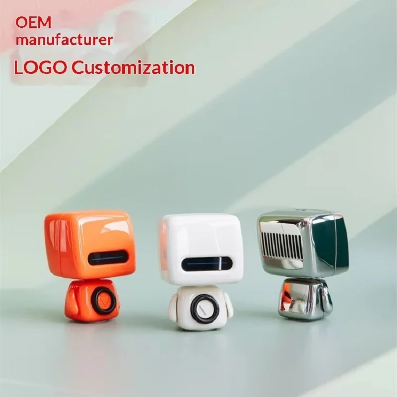 Robo Buddy Haut-parleur Bluetooth Mini haut-parleur sans fil portable avec basses profondes Décoration de bureau cool pour adultes et enfants, cadeau technologique de nouveauté