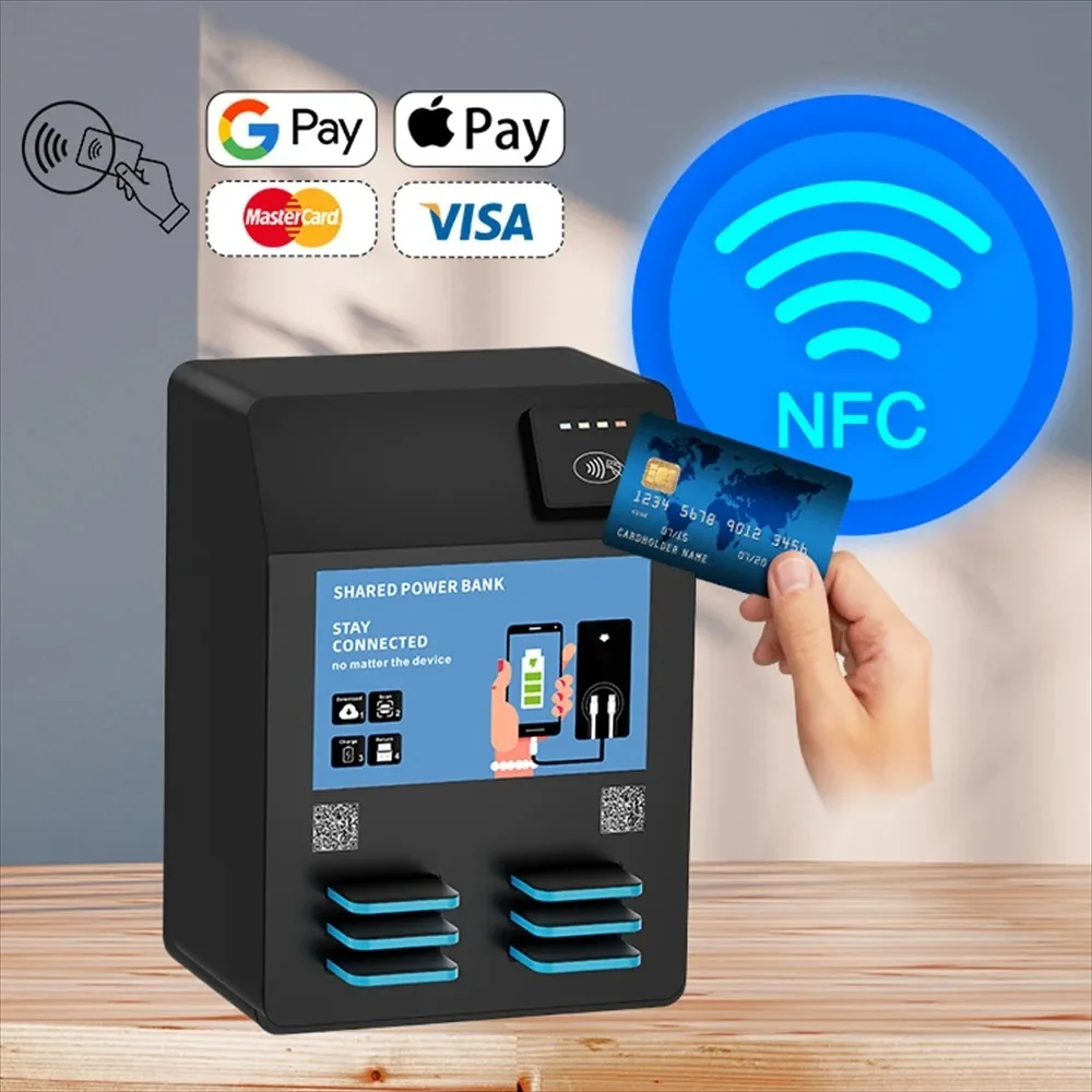 Rent-portable-charger-restaurant-power-bank Durable Public Shared Power Bank Station Advanced Power Banks with Nfc Pos Machine