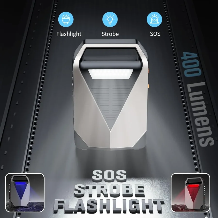 مشغل قفز السيارة المحمول مع ضاغط الهواء 150 رطل لكل بوصة مربعة وتيار الذروة 4500 أمبير لمركبات الغاز 12 فولت معزز البطارية المدمجة مع B