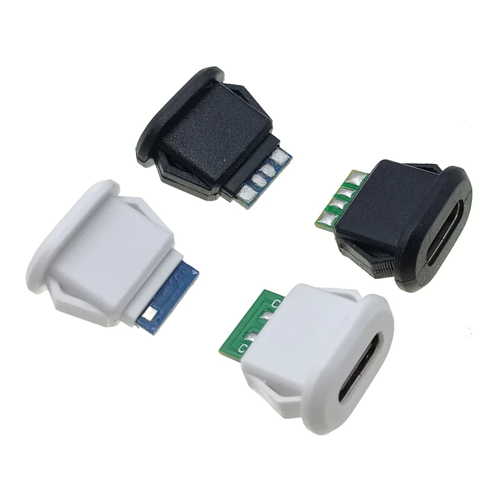 5Pin 6Pin USB-C Type Waterproof USB 5A Connector Direct Compression Female Base Socket Charging Interface Tail plug interface