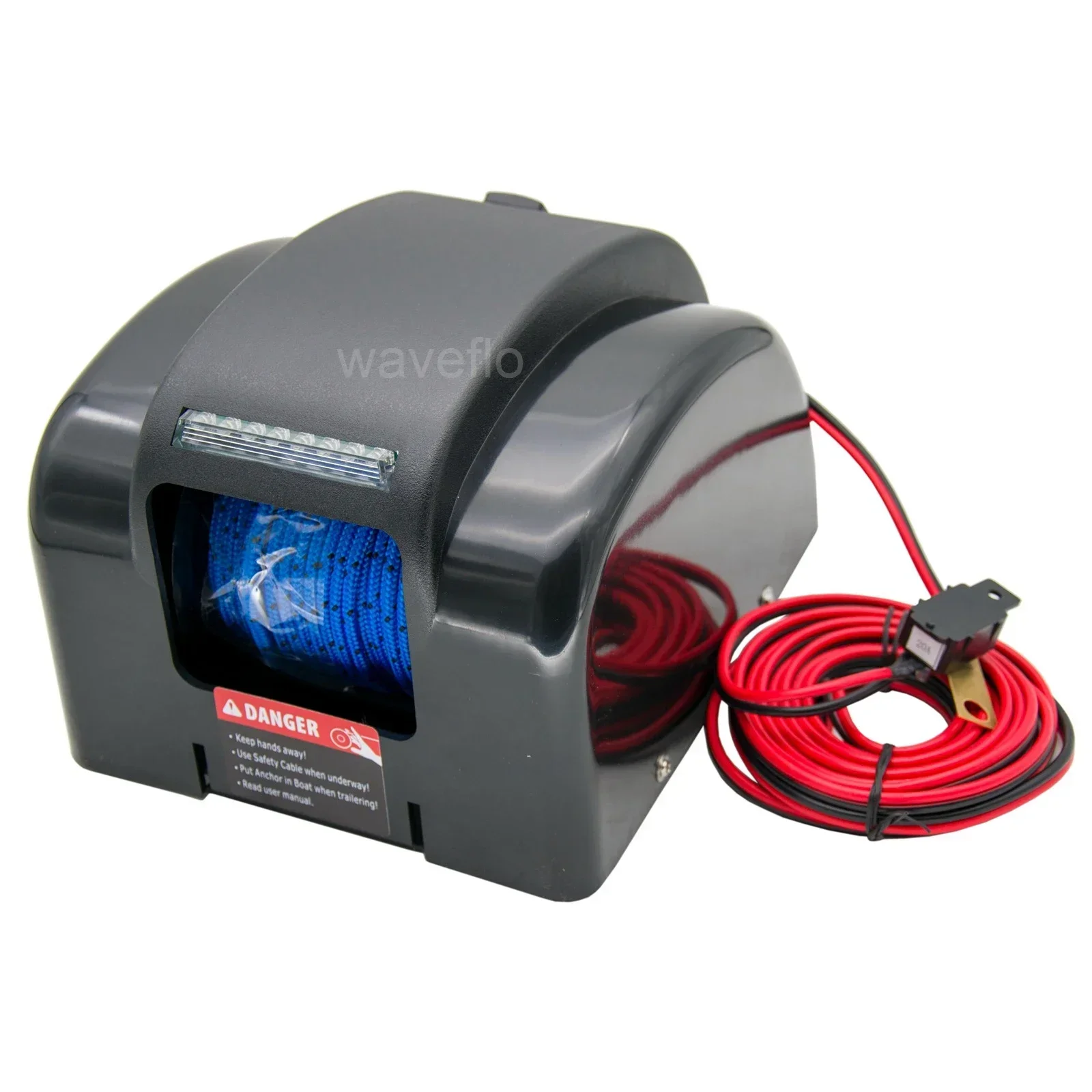 

Anchor Winch Marine Boat Electric Up to 45lb LED Light Wireless Remote Control 12V Salt Water Power UP/Free Fall Down