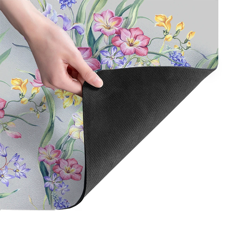 Watercolor Art Absorbent Mat Plant Flower Draining Mat Kitchen Tableware Drying Tableware Non-slip Carpet Tableware