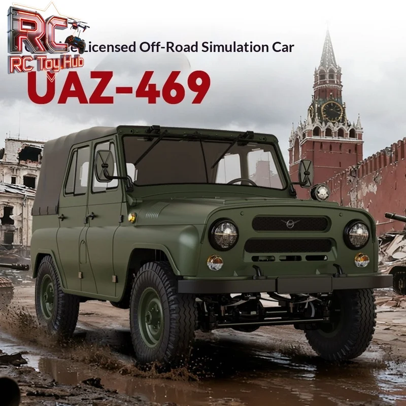 Wpl C94 1:12 Uaz-469 4wd Rc Rock Crawler, Camioneta Todoterreno con Control Remoto Proporcional, Juguete de Control Remoto para Adultos