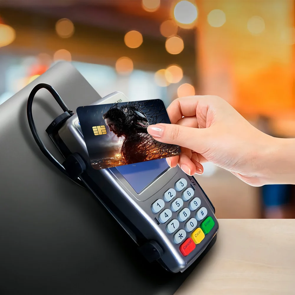 ملصق بطاقات Marvel Spider Man Venom مزخرف صغير مقاوم للماء مكون من 4 قطع مضاد للخدش #3