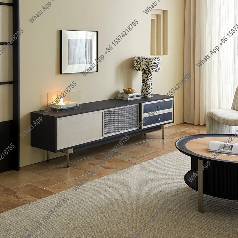 

Bauhaus solid wood storage cabinet integrated TV cabinet vintage style living room new floor cabinet for home use
