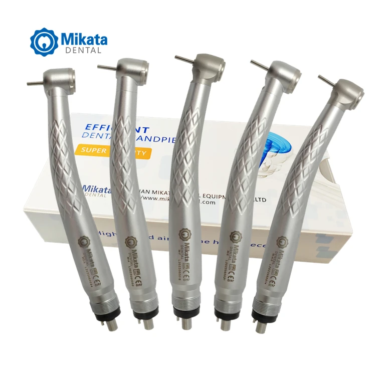 New Texture High-Speed Turbine Dent al Handpiece with LED Light Factory Price 2/4 Holes Made of Metal & Steel