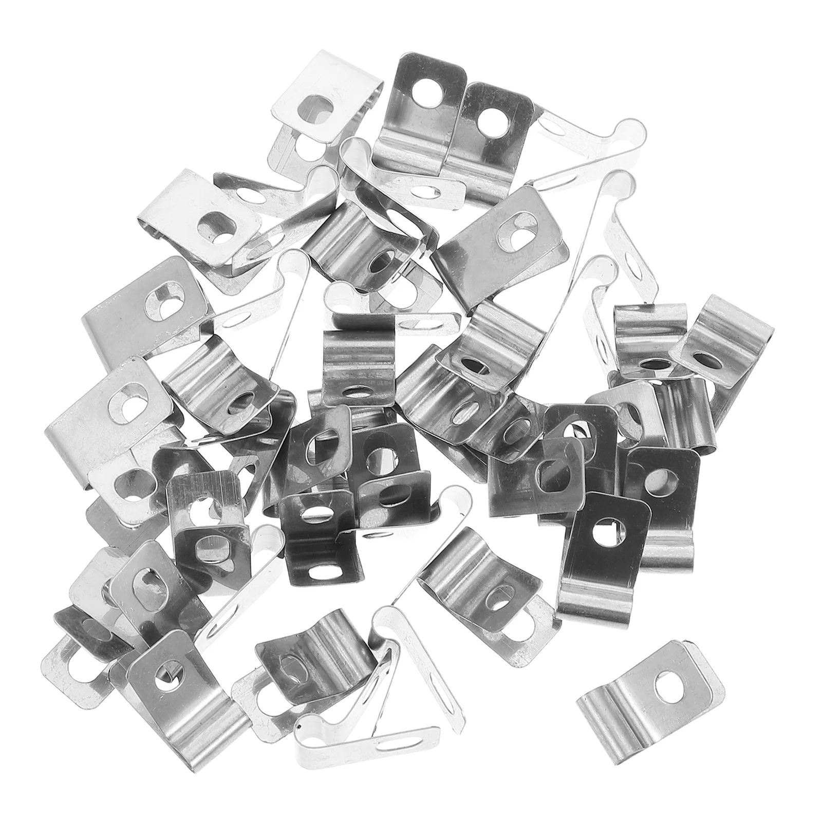 100Pcs Livestock Fence Clips Stainless Steel Metal Wire Clip Heavy Duty Weather Resistant for Farm Garden Fencing Mounting