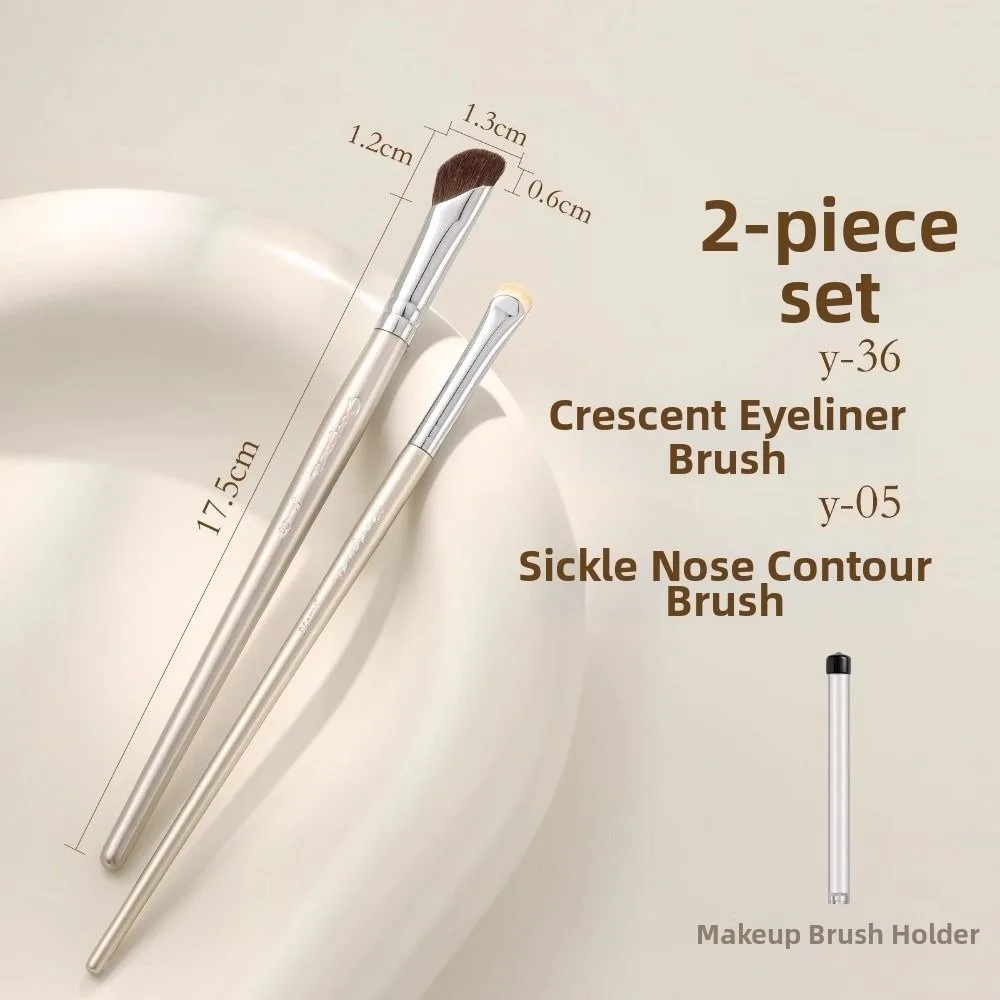 Ultra-Fine Blade Tip Crescent Eyeliner Brush Multi-Functional Durable Eye Detail Tool Soft Eye Makeup Brush