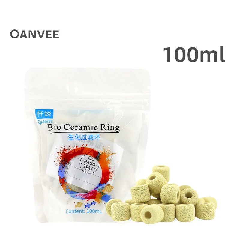 Fish Tank Hollow Quartz Ball Free Breathing Cubes Bio Ceramic Ring Aquarium Biochemical Sponge Filter Water Filtro Foam Carbon