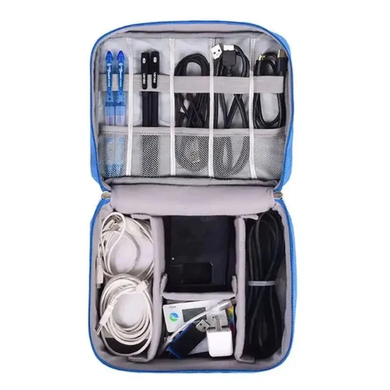 Cable storage bag waterproof digital electronic organizer portable USB data line charger plug storage bag travel cable organizer