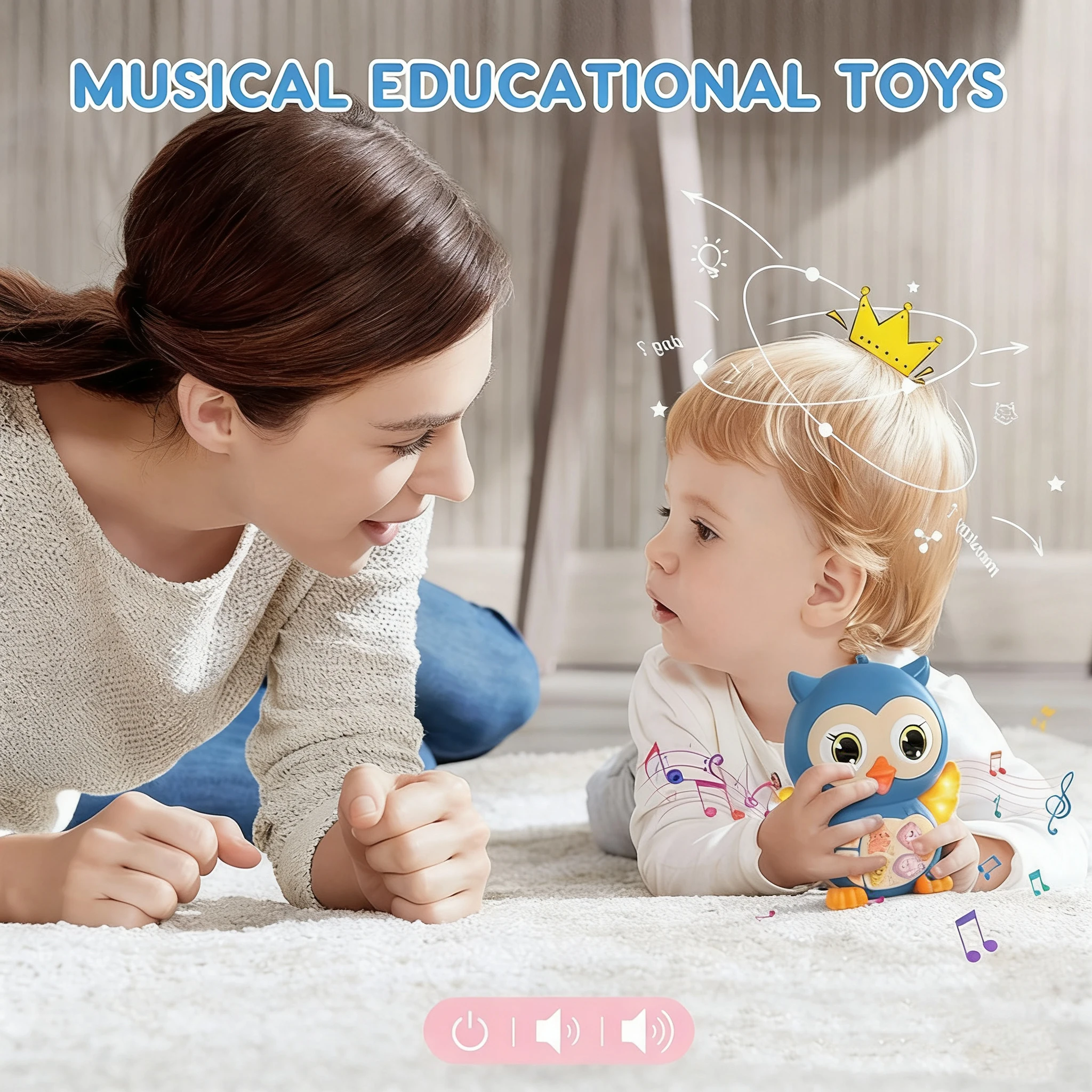

1PC Owl Electronic Piano Toy, Musical Instrument Early Educational Toy, Best Gift for Toddlers 12+ Months, Random Color.