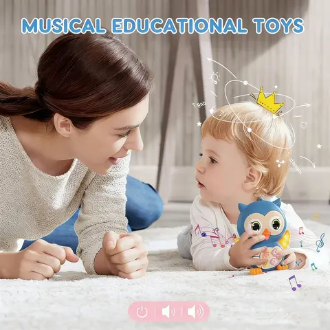 1PC Owl Electronic Piano Toy, Musical Instrument Early Educational Toy, Best Gift for Toddlers 12+ Months, Random Color.