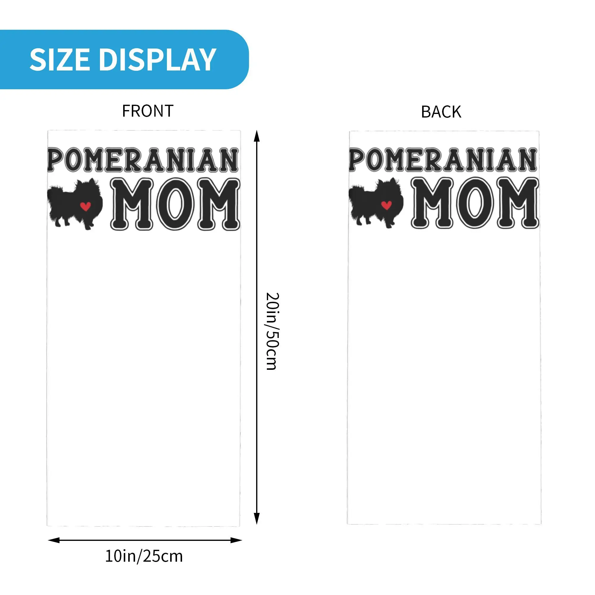 Pomeranian Mom Bandana 넥 커버 프린트 랩 스카프 따뜻한 머리띠 사이클링 남여 성인 통기성