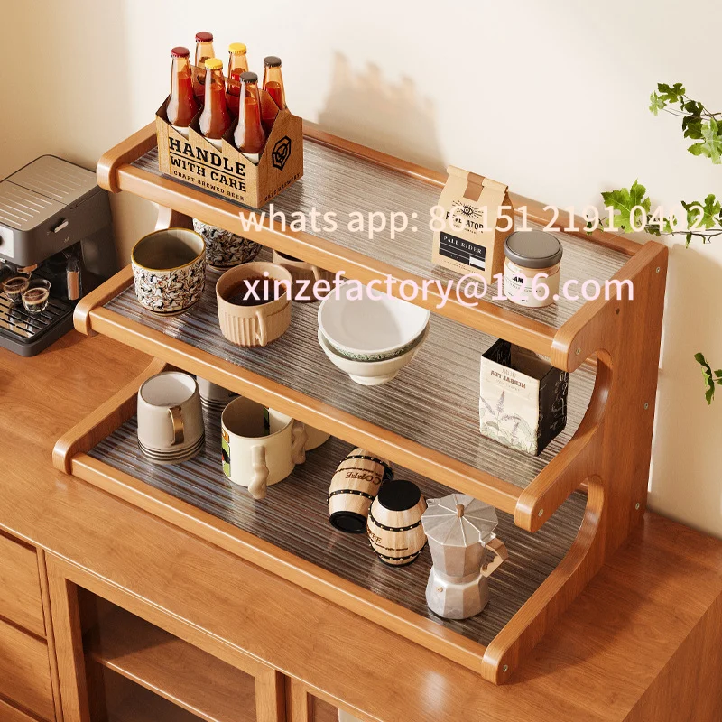 

Customizable Bamboo Desktop Storage Rack Cup Dish Stationery Holder Books Shelf Bookcases Multi-layer Desk Organizer Office Home