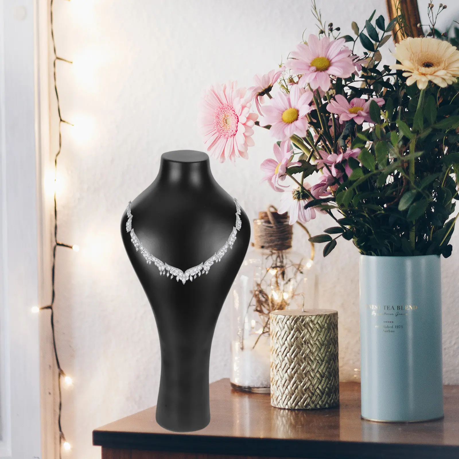 

Necklace Jewelry Display Bust Stand Stable Material Pendant Chain Storage Rack Jewelry Organizer Display Stand for Necklace