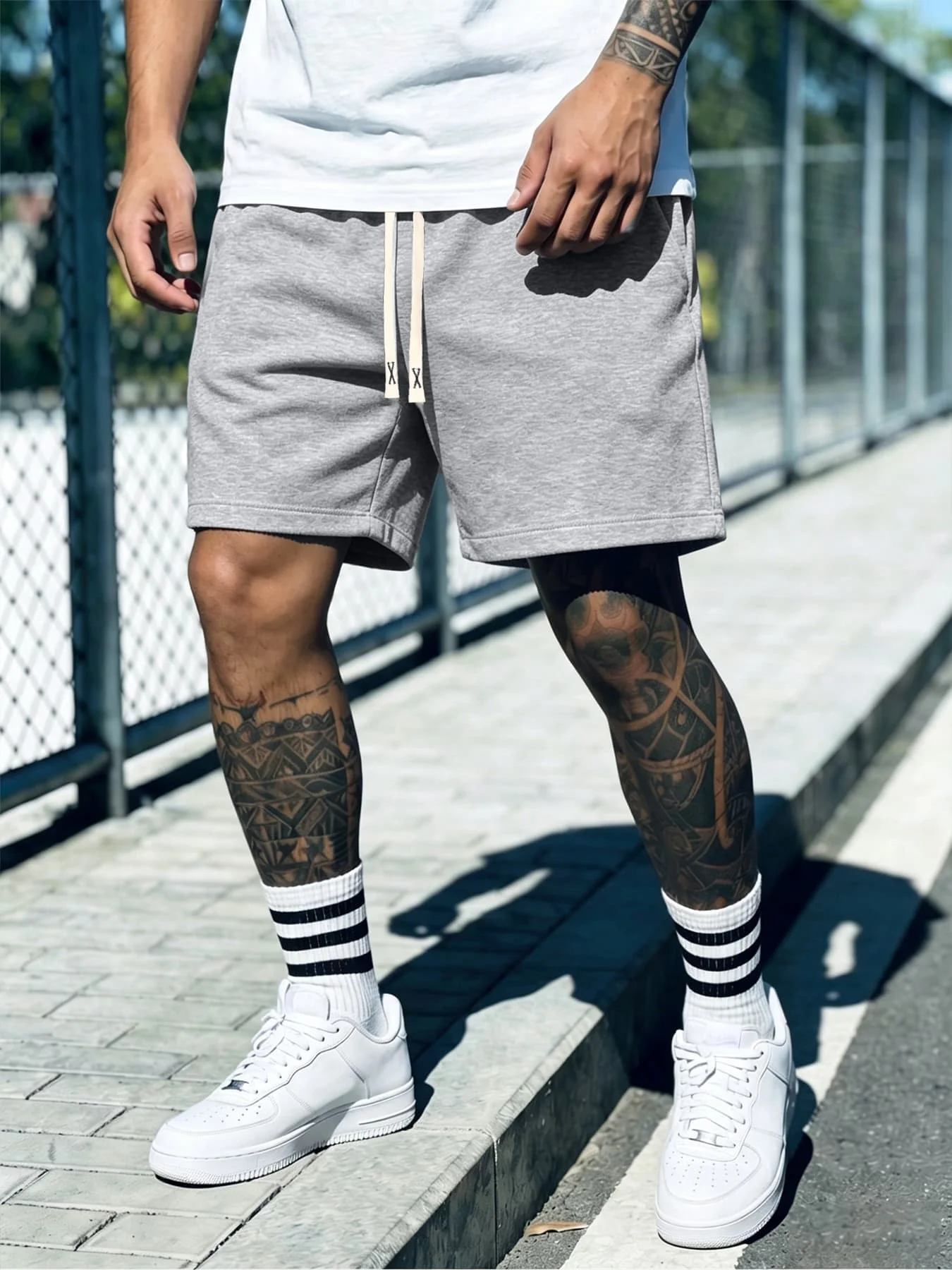 Men's Summer New Loose Fit Casual Sports Shorts, Fitness Shorts for Playing Ball, Training, Running