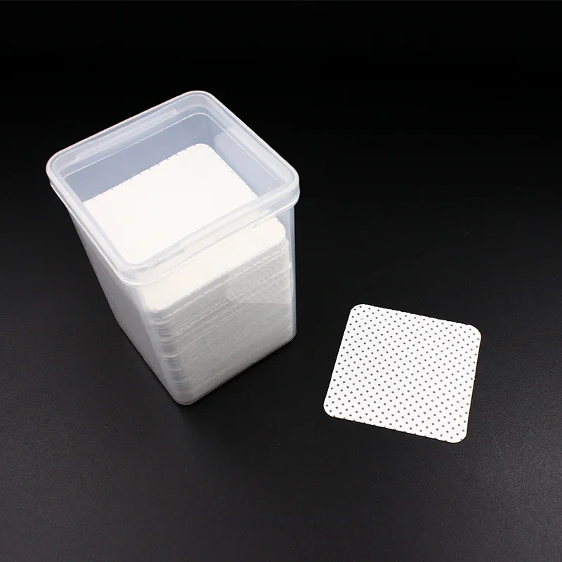 200PCS 속눈썹 연장 글루 리무버 패드 린트 프리 종이 코튼 속눈썹 접착제 청소용 비직포 메이크업 도구