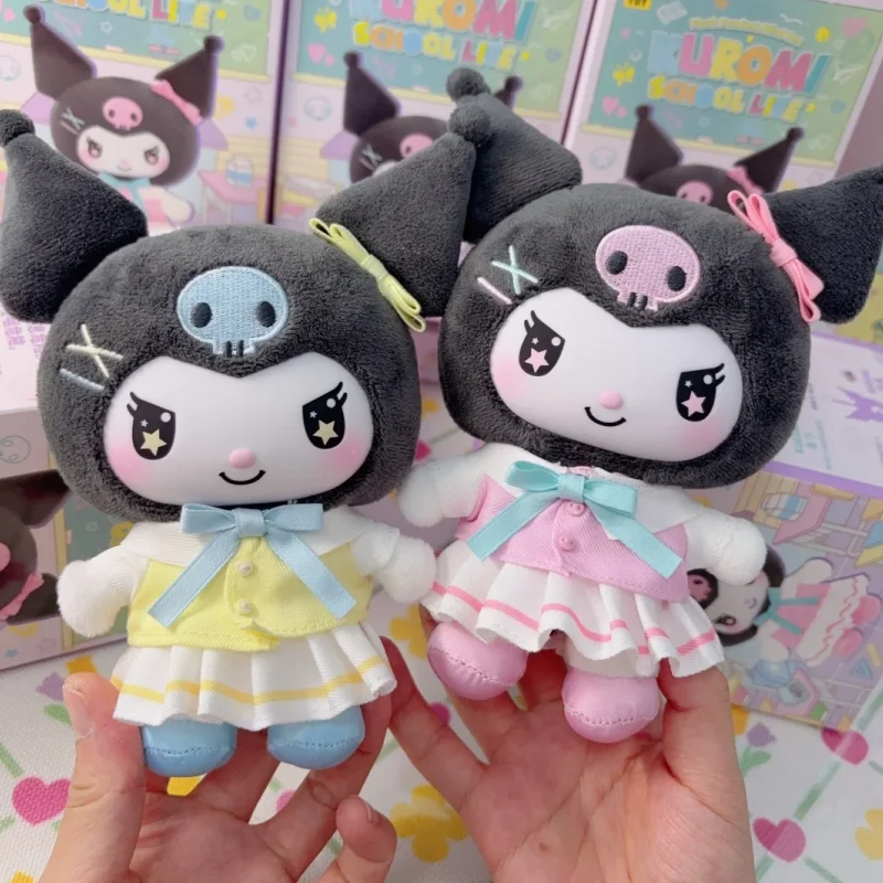 

2025 Sanrio Characters Vinyl Blind Box Kuromi Plush Pendant School Life Series Anime Peripheral Decoration Customized Kid Gift