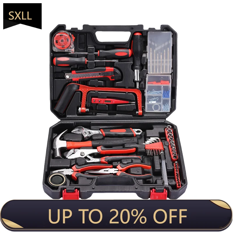 

SXLL Высокое качество 108 шт. Набор инструментов для ручного ремонта автомобилей, оборудование для ремонта шин, набор бытовых инструментов