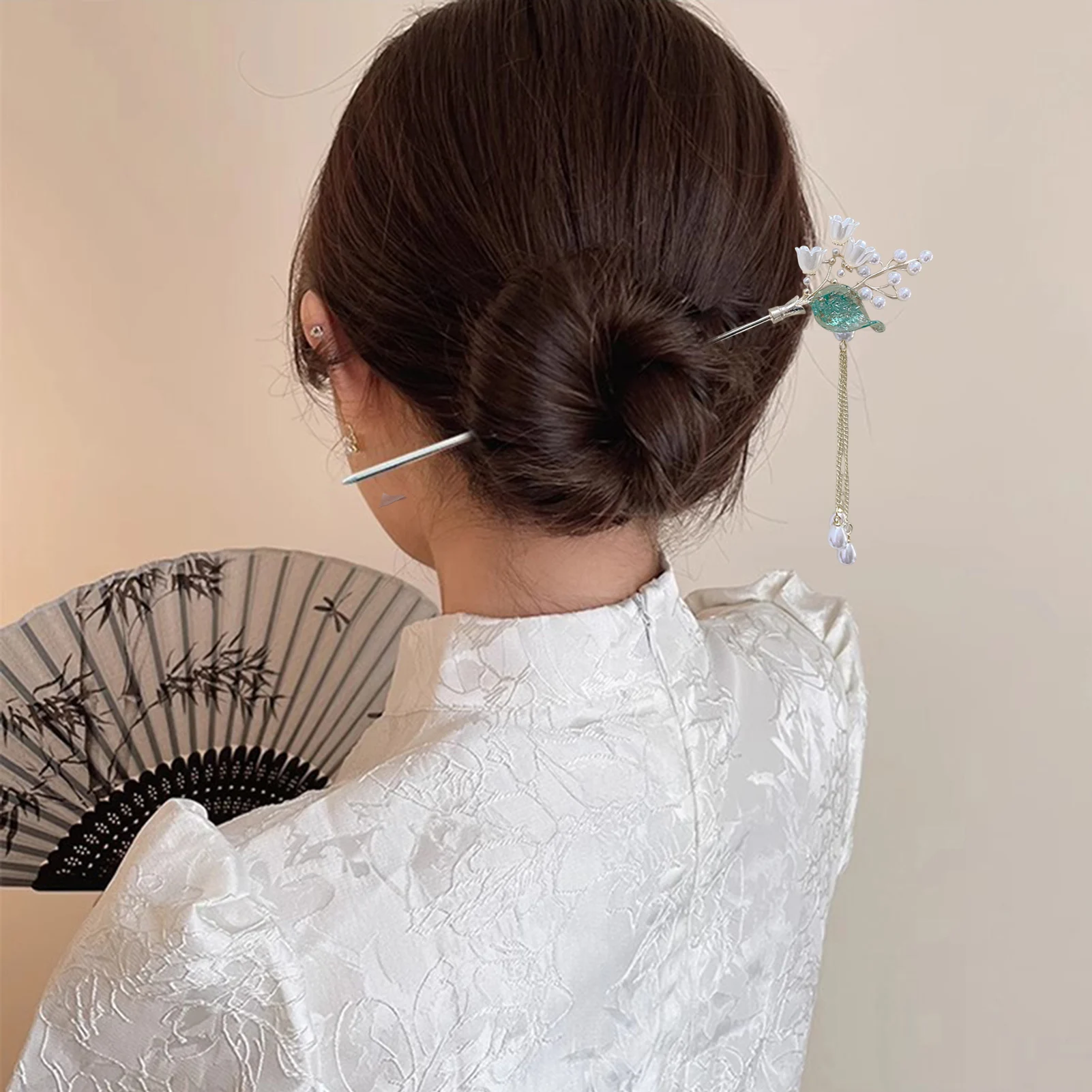 

Romantic Chinese Style Alloy Hair Stick Hair Accessory Women's Hair Needle Suitable for Daily Wear Gifts Girls Fashion Hairpin