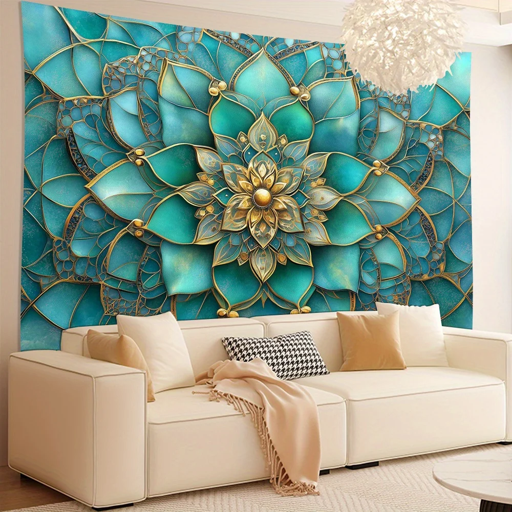 

Vintage Mandala Tapestry - Elegant Floral Polyester Wall Art for Home/Office Decor, Unique Gift