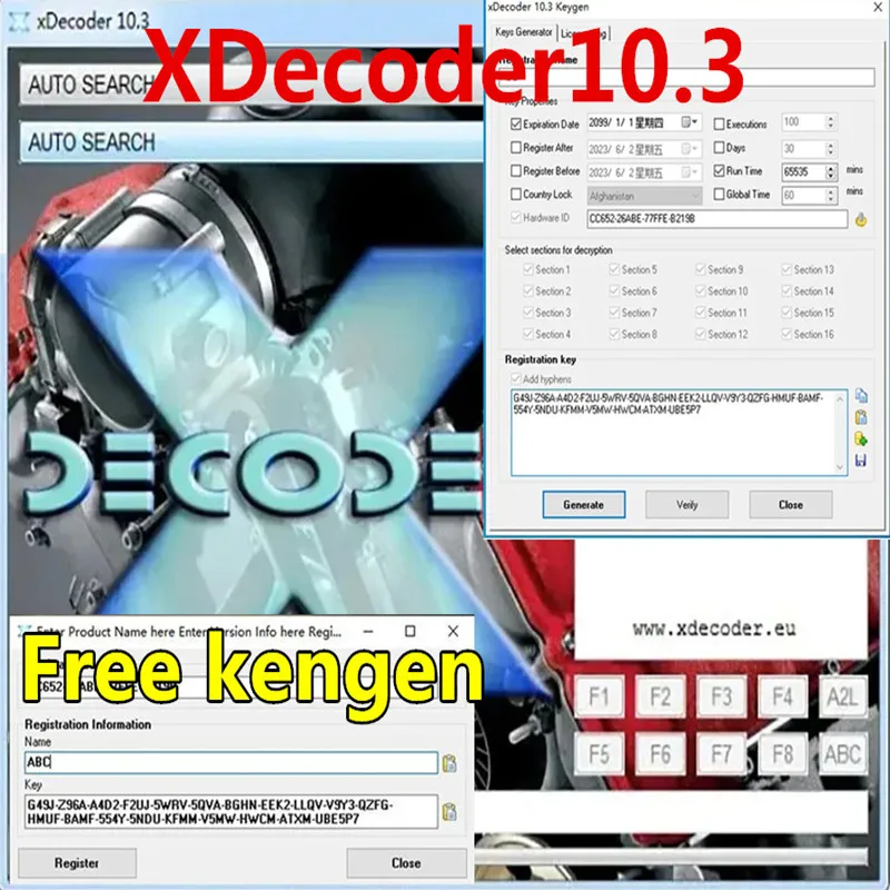 New XDecoder 10.3 with Keygen DTC Remover DTC OFF Delete Software Disable Error off DTC Remover for many Laptops free help insta