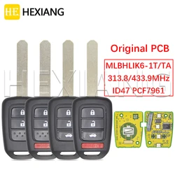 HE 313.8/433.9MHz ID47 PCF7961 chiave a distanza per auto PCB originale MLBHLIK-1T MLBHLIK-1TA per Honda Accord LX Civic CRV