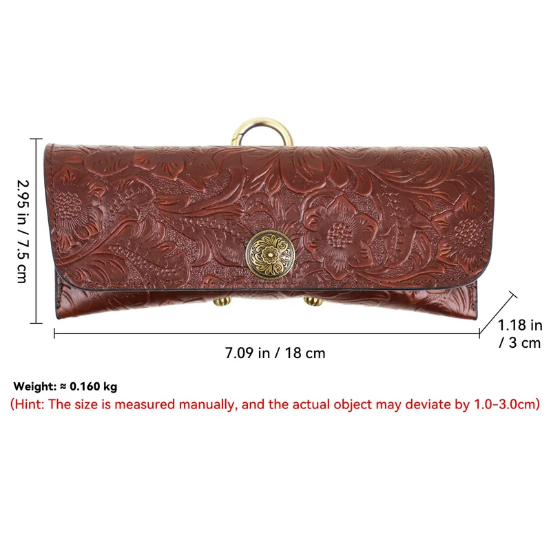 Sunglasses Cover Halter Neck String Chain Hanging Eyewear Bags Women Eyeglass Storage Genuine Leather Glasses Cases Organizer