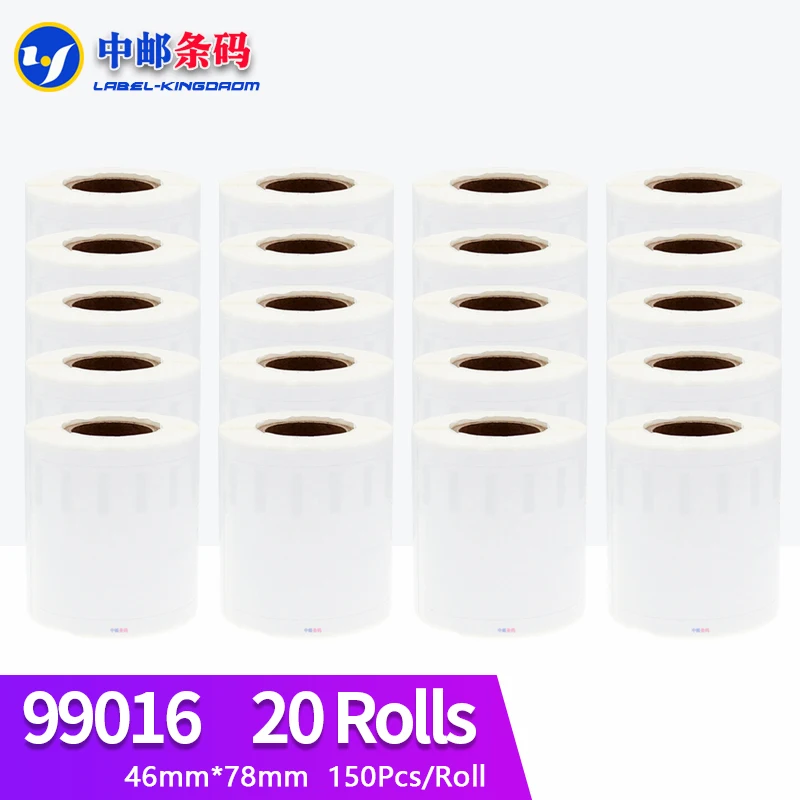 20Rolls Dymo Compatible 99016 Label 46mm*78mm 150Pcs/Roll for LQ 450Turbo Thermal Printer