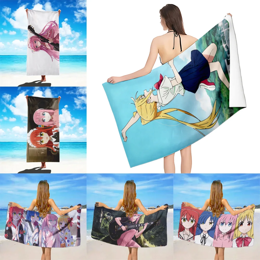 

Anime B-Bocchi Beach Towel Microfiber Sand Free Quick Dry Soft Sandproof Pool Towels Gift for Women Travel Gym Shower Camping