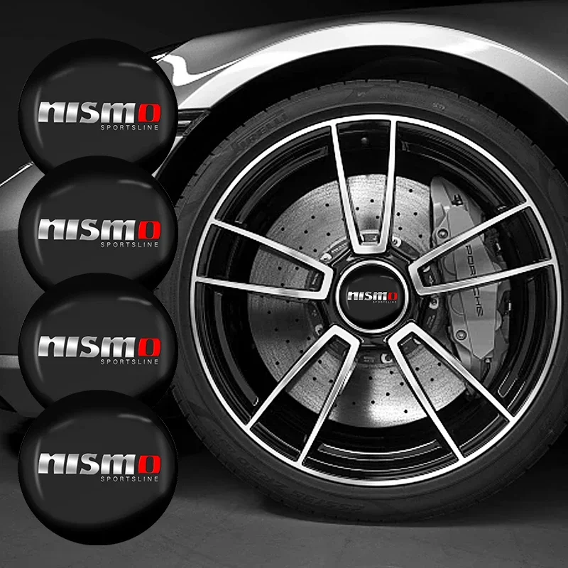 4Pcs Aluminum Metal Emblem Car Wheel Center Hub Caps Sticker Badge For Nissan Nismo 350Z 370Z GTR Patrol Juke X-Trail Qashqai