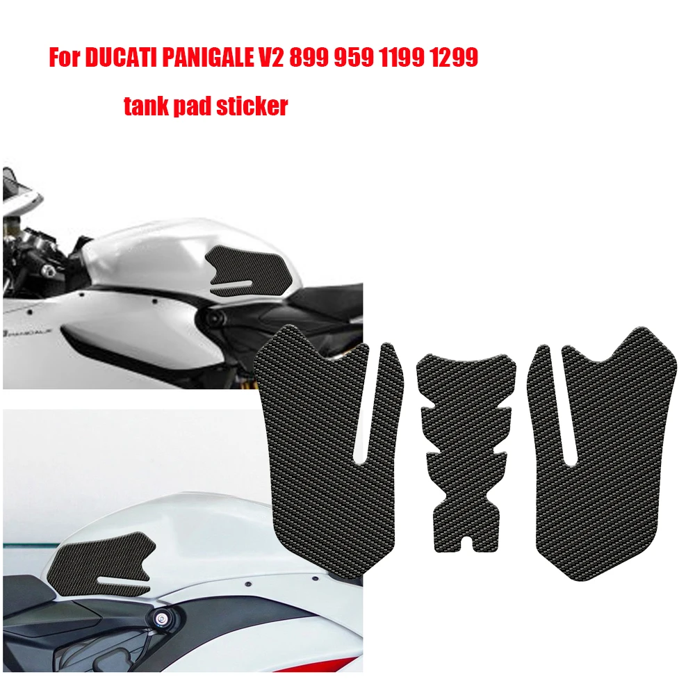 Motorcycle Fuel Tank Pad Stickers 3D Tankpad For DUCATI PANIGALE V2 899 959 1199 1299 Sticker Tank Cover Decoration Accessories