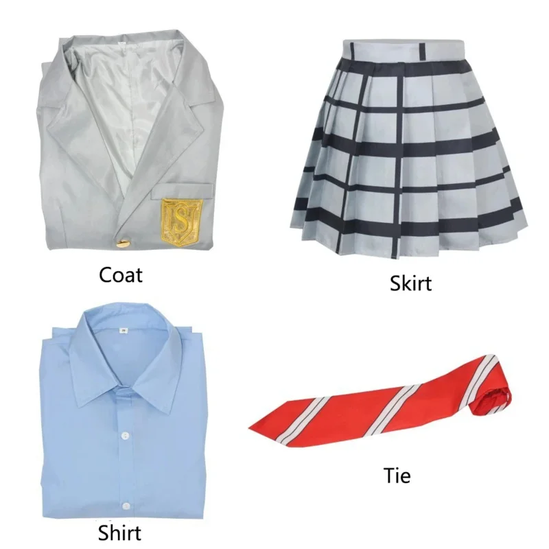 CyAnime كذبتك في أبريل ميازونو كاوري تأثيري ازياء أريما كوسي زي مدرسي السراويل معطف سترة تنورة تأثيري مثير البدلة #6