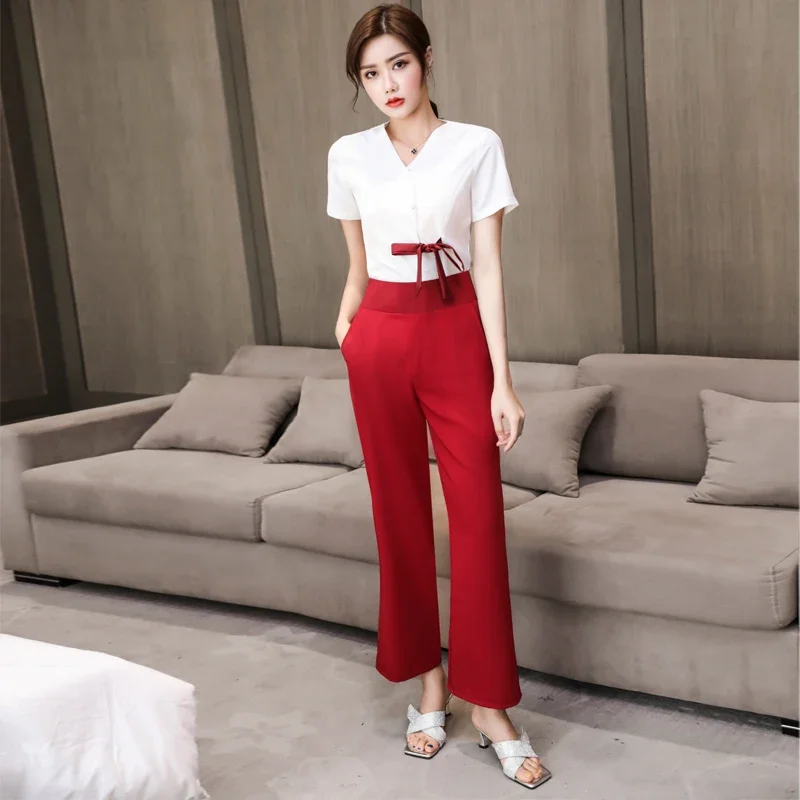 Summer Beauty uniforms Chinese style Spa Salon Beautician Clothing Nail Massage Therapist Uniform Quality massage clothing