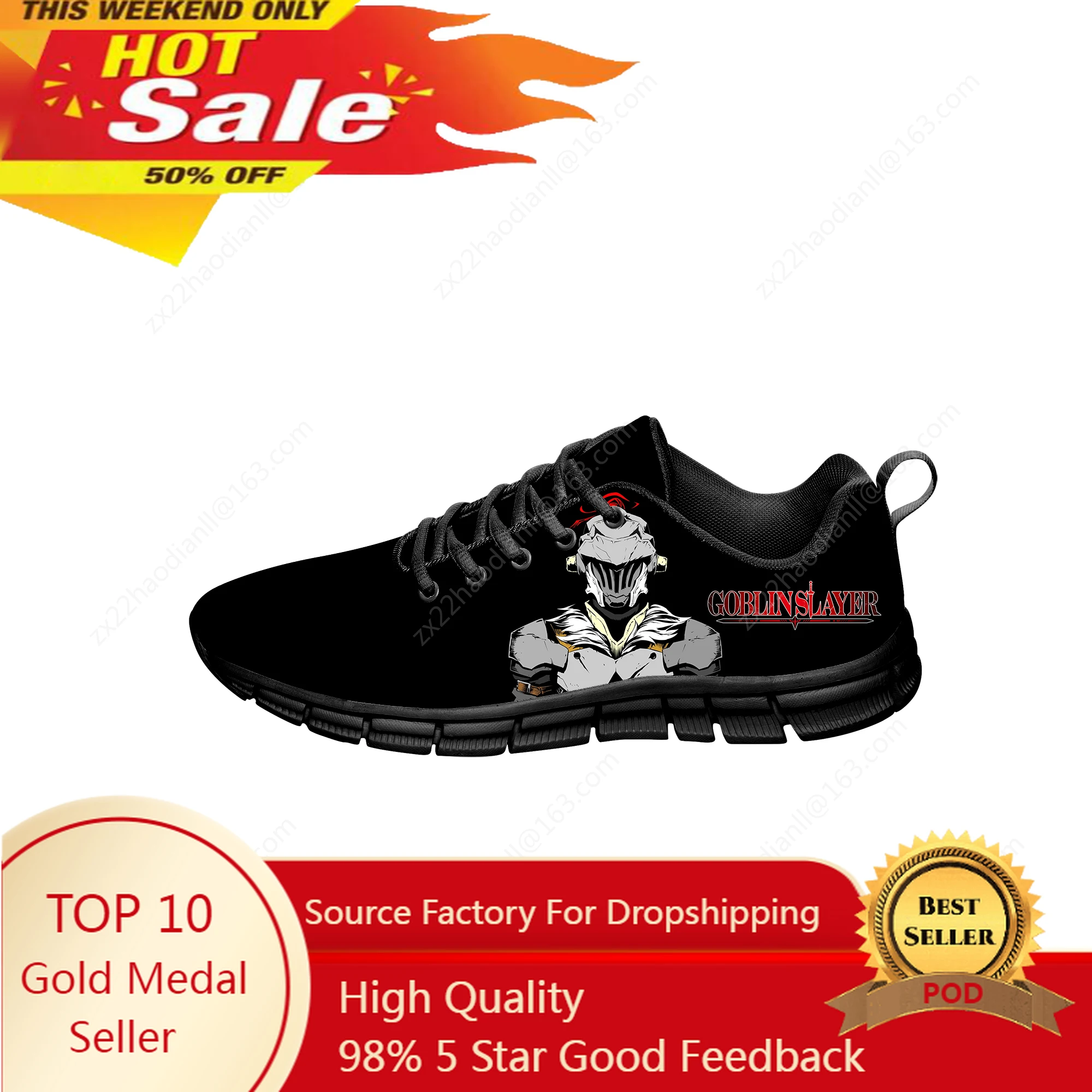 Hot Anime Goblin Slayer Sneakers Mens Womens Teenager Funny Fashion Casual Cloth Shoes Canvas Running 3D Print Lightweight shoe