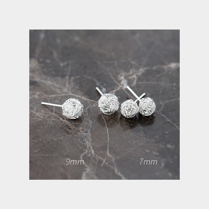 Modian Hot Sale Round Clew Line Stud Earrings 925 Sterling Silver Charm Simple Jewelry Female & Women Gift Brincos