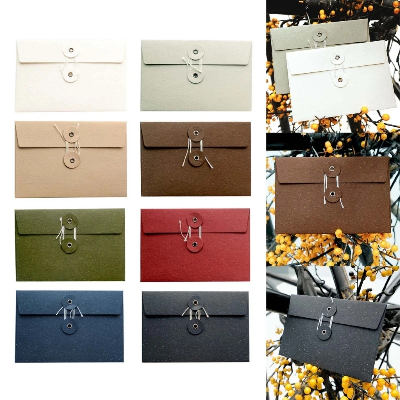 Kraft Paper Envelope String Closure Vintage Paper Envelope Greeting Card Envelop