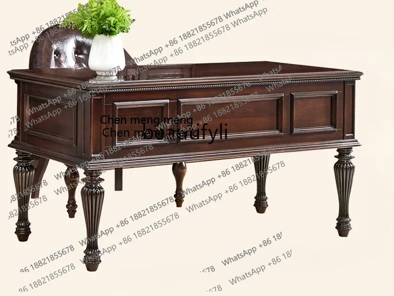 C High-end merican solid wood desk cherry wood all solid wood computer desk 1.5 meters computer desk study furniture  AB