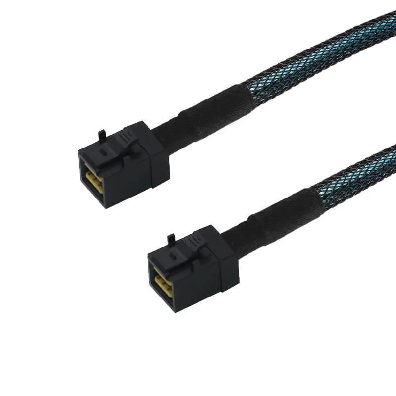 

38cm 65cm 100cm Hd Mini Sas Sff 8643 To 8643 Connector Data Cable 12gb Mini Hd High-speed Cable For Storage Server